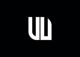 Monogram Letter UU Logo Design vector template