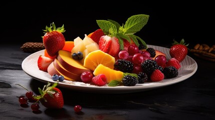 fresh fruits table dessert healthy 