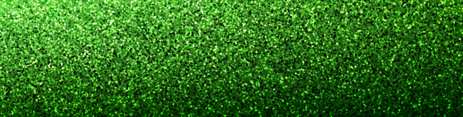 Poster Green pattern with detailed glittering texture. Horizontal Christmas and New Year art banner © Vjom