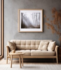 grey sofa in living room