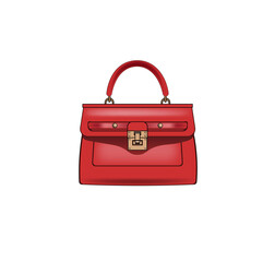 Vector illustration of a cartoon briefcase on a white background