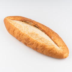 loaf of bread isolated on white