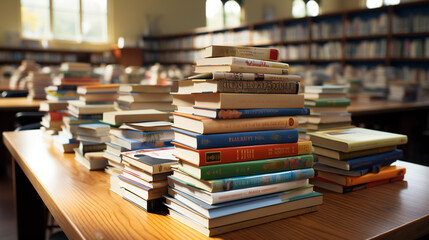 Lots of Books In A School Library