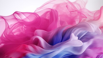 Fototapeta premium a close up of a pink, blue, and purple liquid on a white background with a drop of water in the bottom right corner of the image.