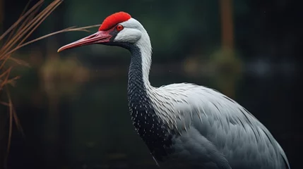 Foto op Plexiglas The Sarus crane is the world's tallest flying bird. Wildlife in its natural environment. © Zahid