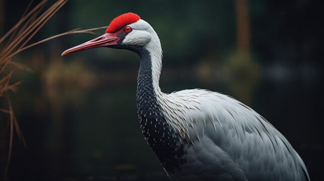 The Sarus crane is the world's tallest flying bird. Wildlife in its natural environment.