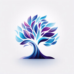 Bold Geometric Tree-Inspired Modern Abstract Logo