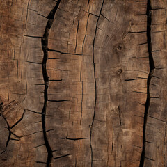 Detailaufnahme von Baumstamm mit Rissen - Natürliche Holztextur