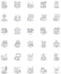City, elements, icon, urban, skyline, building, architecture, cityscape, modern, downtown, skyscraper, design, vector, graphic, illustration, silhouette, metropolis, symbol, landmark, outline, flat