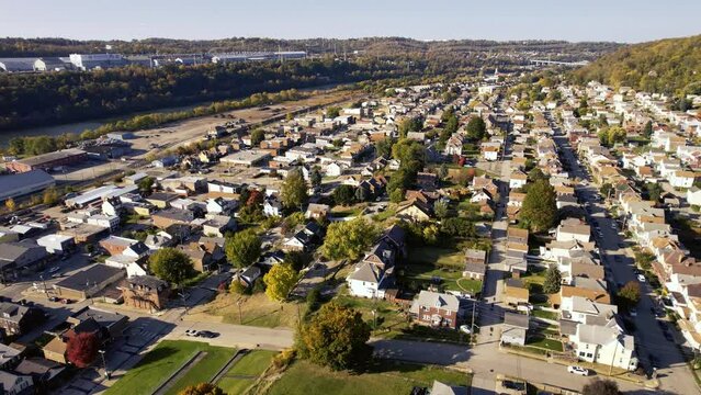 Western PA Mill Town - Glassport - Aerial 4k Footage Series (Segment 1)