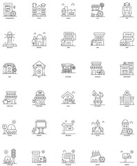 City, elements, icon, urban, skyline, building, architecture, cityscape, modern, downtown, skyscraper, design, vector, graphic, illustration, silhouette, metropolis, symbol, landmark, outline, flat