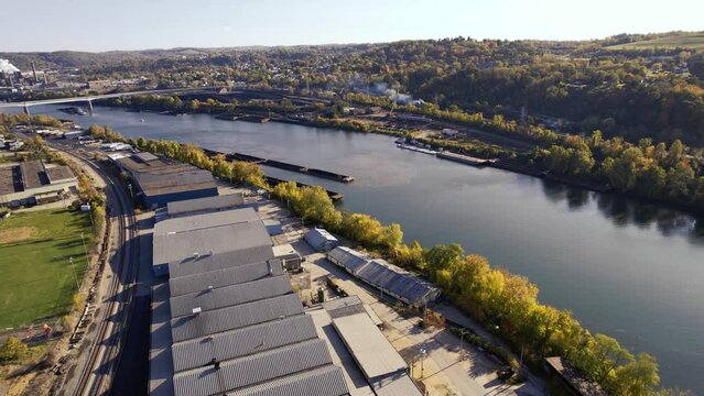 Western PA Mill Town - Glassport - Aerial 4k Footage Series (Segment 3)