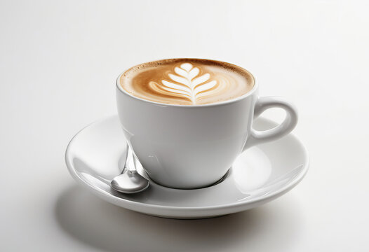 Steaming Cup of Coffee on a Saucer