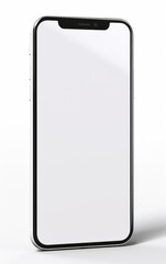 Smartphone mockup isolated on white background. 3D rendering