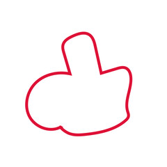 Red abstract shapes outlines vector 