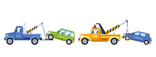 Tow Trucks Swiftly Respond To Improper Car Parking, Towing Away The Vehicles To Designated Penalty Area