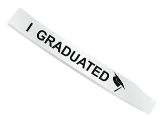I graduated ribbon. vector illustration