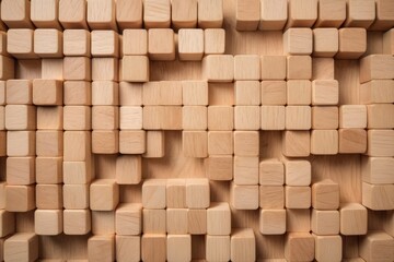 high angle wooden blocks arranged