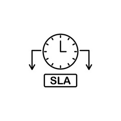 SLA vector line icon illustration