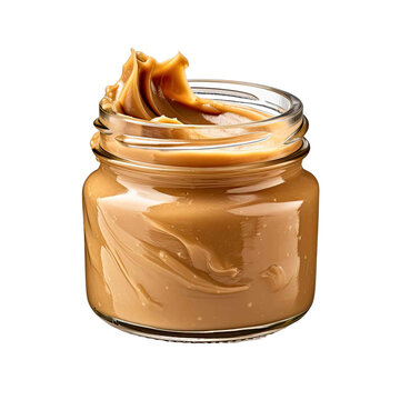 a jar of peanut butter isolated on transparent background