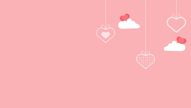 Valentine's day concept background, heart hanging shape