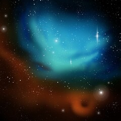 Obraz premium Space and beautiful nebula