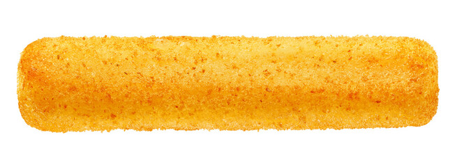 Fish or Cheese stick, isolated on white background, full depth of field