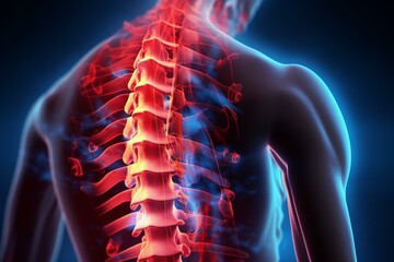 Injury to spinal disc resulting in herniation and fracture. Generative AI