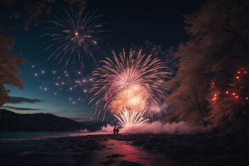 "Amazing firework animation for new year celebration"