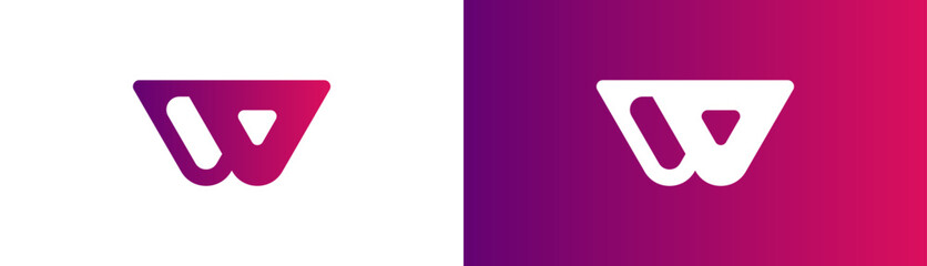 W Logo Design and template. Creative W icon initials based Letters in vector.