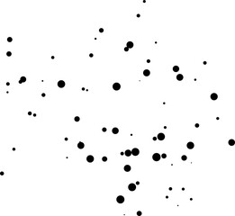 Black paint stains overlay texture. blots isolated on transparent, png. Abstract black blots and splashes drops. Grunge