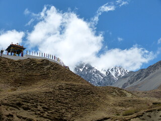 Fototapeta na wymiar Nepal Himalayas mountains Mustang region Muktinath monastery.