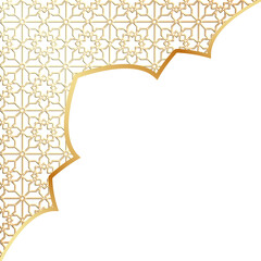 Golden islamic frame - obrazy, fototapety, plakaty