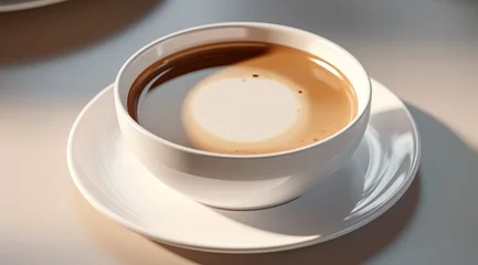 Foto op Plexiglas caffeine tea 0on beige background © ArtCookStudio