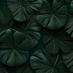 black and green leaf pattern