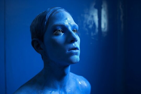 A blue image from 2011. Generative AI