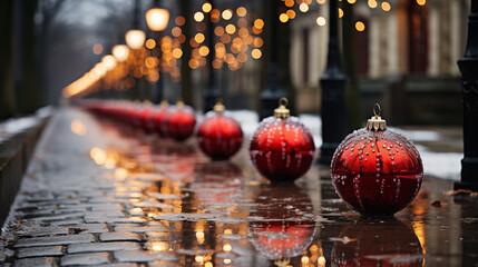 Christmas decorations on the street