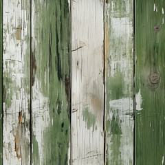 vintage grunge green white wood background created with Generative Ai