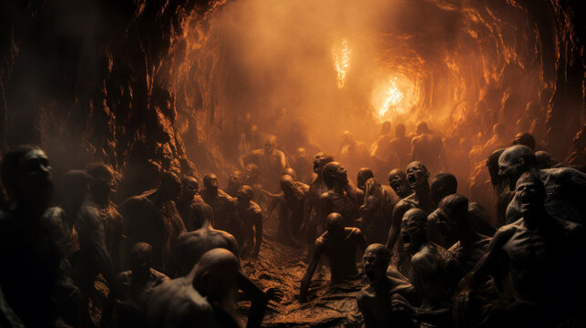 Suffering souls in hell