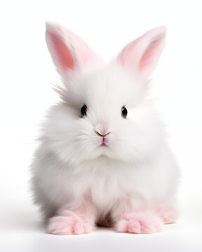 Cute little white rabbit