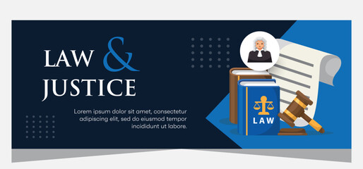 Law firm template banner design. Premium banner template
