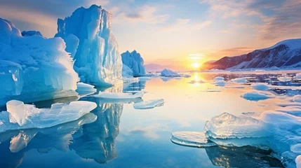 Fotobehang iceberg in polar regions © asad