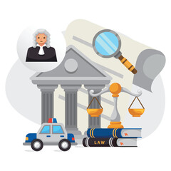 Law firm illustration design for law firm