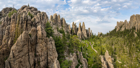 The Cathedral Spires formation at Custer Sate Park - South Dakota off the Needles Highway