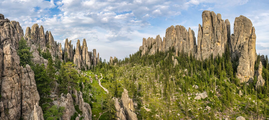 The Cathedral Spires formation at Custer Sate Park - South Dakota off the Needles Highway