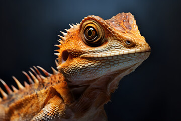 Fototapeta premium Lizard portrait, lizard, reptile photography, reptile lizard