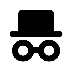 incognito line icon, private outline vector sign, linear style pictogram isolated on white. logo illustration