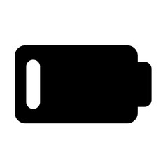 low battery line icon, battery outline vector sign, linear style pictogram isolated on white. logo illustration