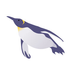 泳ぐペンギンのイラスト