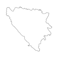 Bosnia and Herzegovina map icon vector